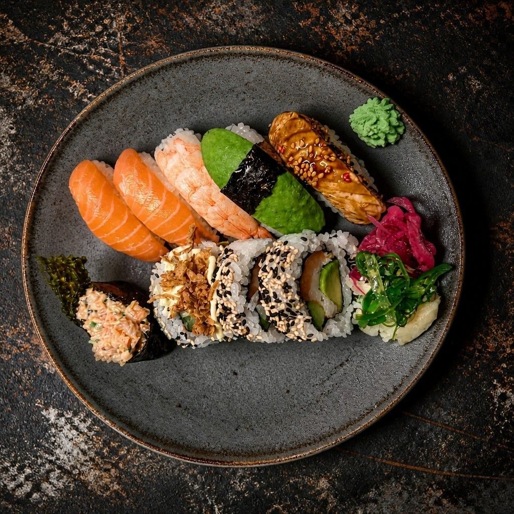 Maki med avokado och sesam